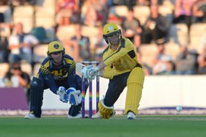 Calvin Dickinson (batting) on T20 debut vs. Glamorgan